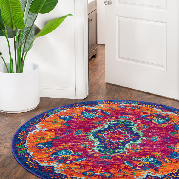 Bungalow Rose Floral Rug | Wayfair