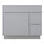 Armoire de salle de bain autoportante Shaker de 36 po avec 1 porte et 2 tiroirs, sans comptoir, prête à assembler, gris Colton-95216798
