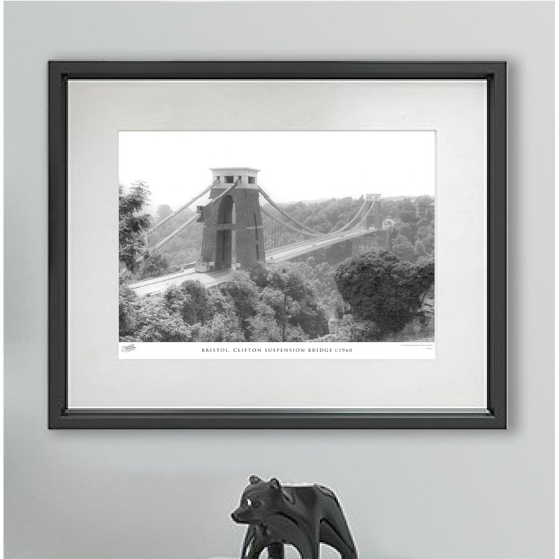 Bristol, Clifton Suspension Bridge C1960 - Single Picture Frame Print, 28cm H X 36cm W x 2cm D