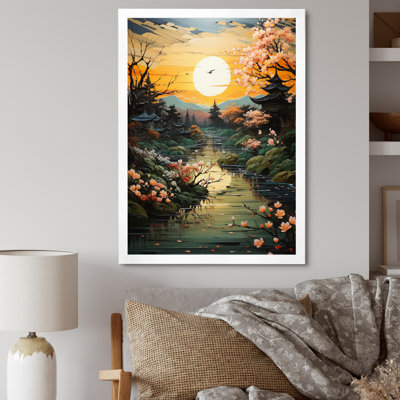«Vathylakas Asian Art Jade Palace Landscape II», reproduction sur toile