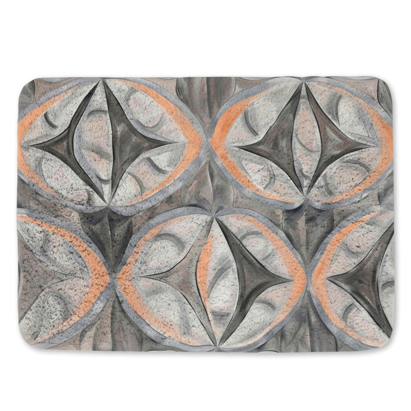 Jeronica Microfiber / Microsuede Non-Slip Bath Mat, 21" W x 34" L