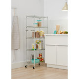 TRINITY BASICS EcoStorage 5-Tier NSF Pantry Organizer w/ Dividers & Wheels (24 in. W x 12 in. D)