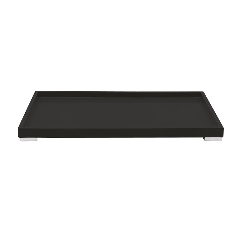 MEPRA Tre Wood Tray, 1.38" H x 11.81" L x 7.87" W, Black