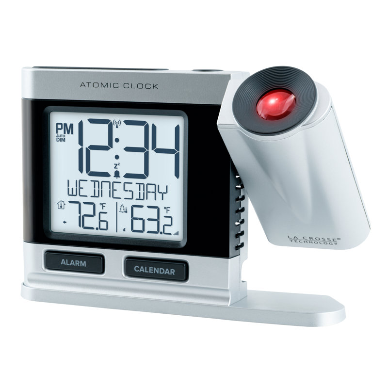 Digital Radio Clock Tabletop Clock with Alarm, Silver