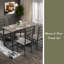 Ensemble de table et de chaises cinq pièces avec dossier, style industriel, structure solide-1635804306-1635804308-1635804330
