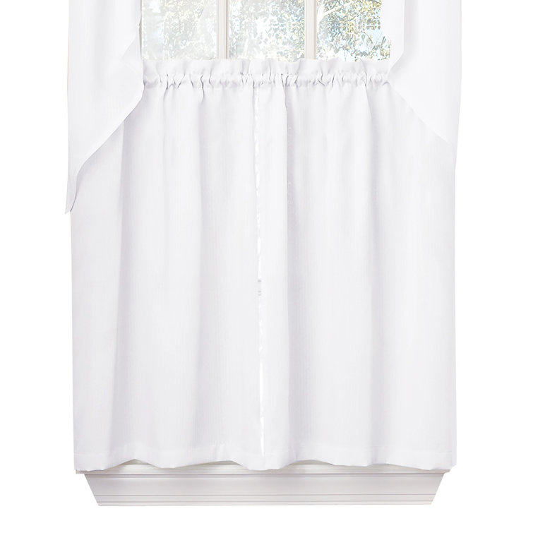 Sample Solid Textured Tier Window Curtain