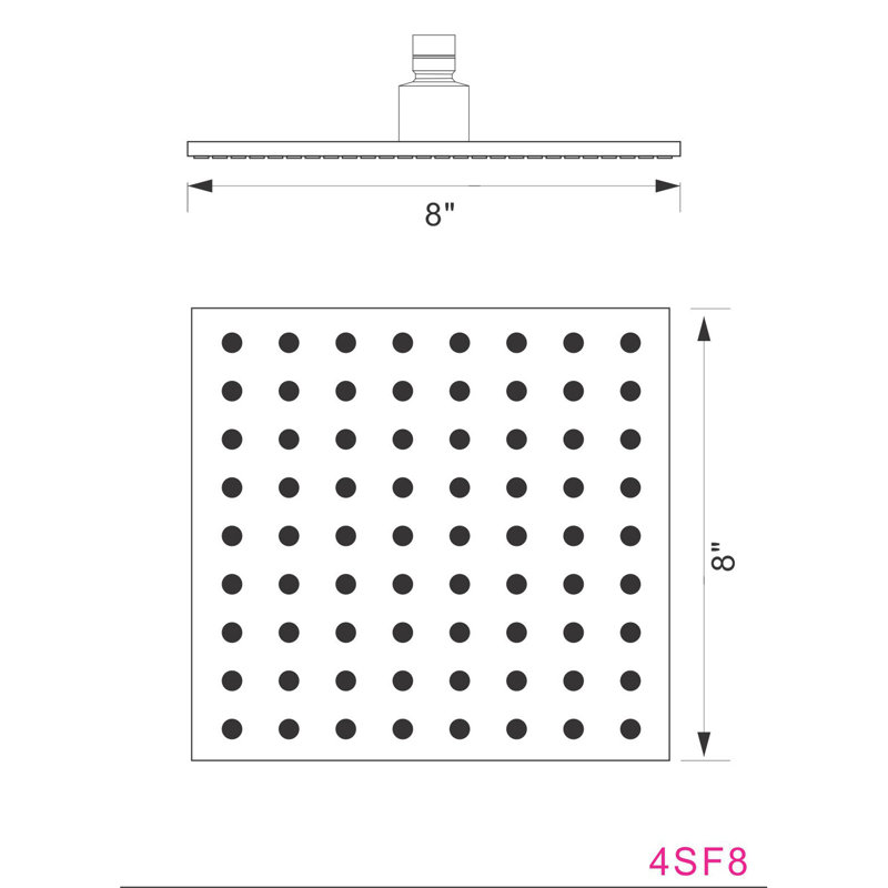Rain Fixed Shower Head 1.5 GPM GPM