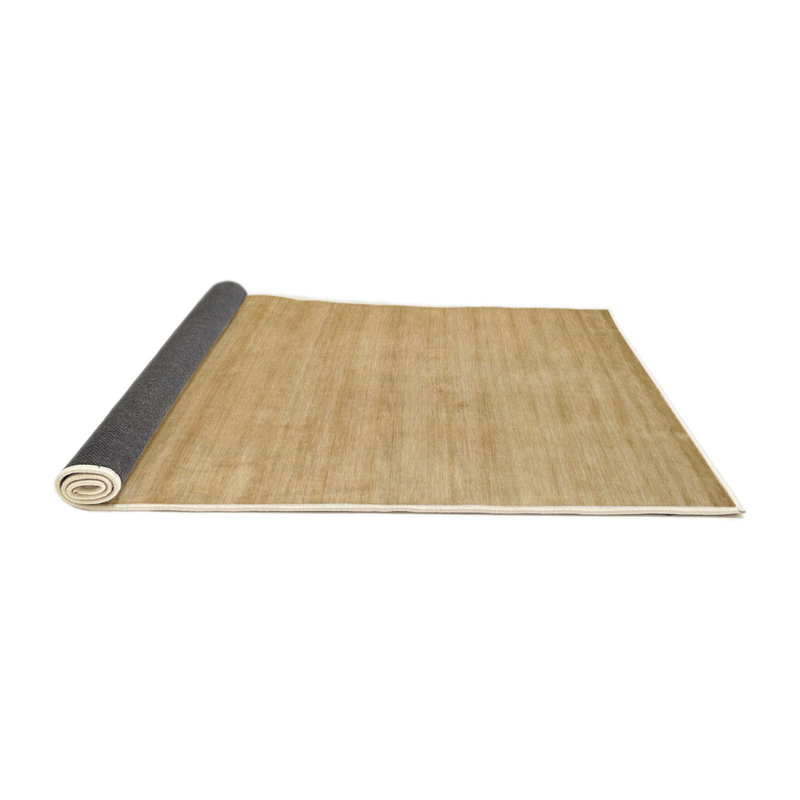 Tapis contemporain brun, Rond 8 pi