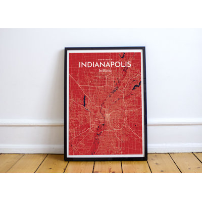 Indianapolis City Map - Unframed Graphic Art