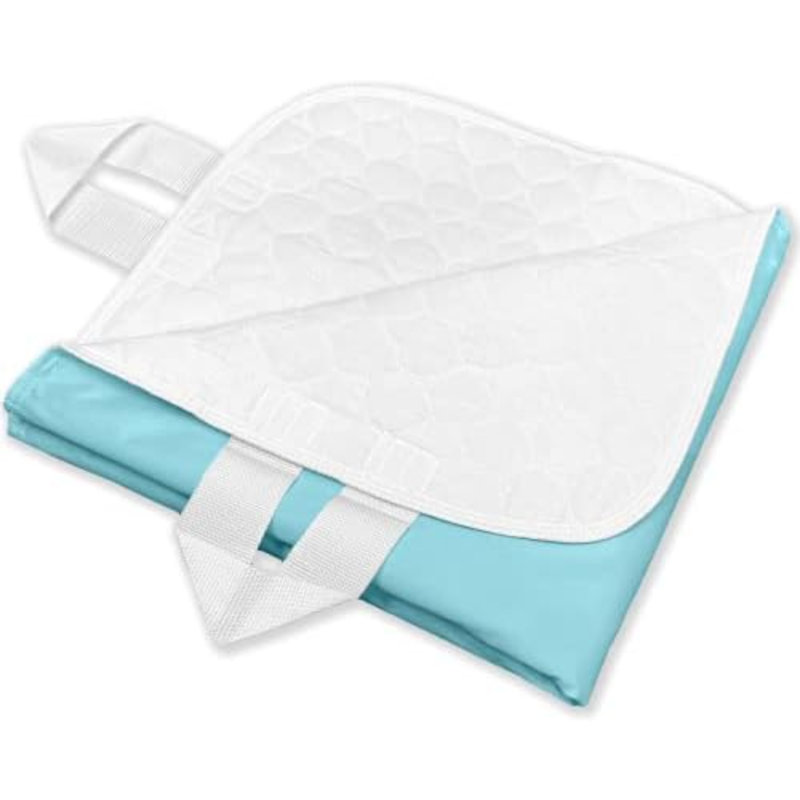 Ultra Soft 4-Layer Washable And Reusable Incontinence Bed Pads With 4 Convenient Handles To Assist In Home Health Care, 34X36 Inch