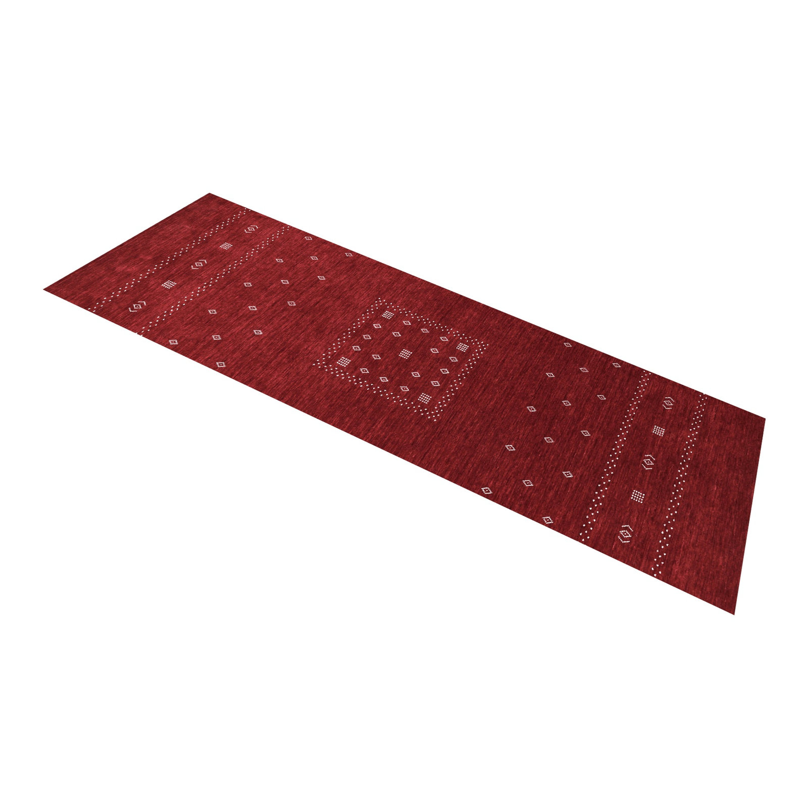 Simi Hand Knotted Cotton/Wool Southwestern Area Rug, Runner 2'6" x 8', Red