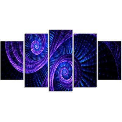 « royal purple & blue rêve », ensemble de 5 impressions sur toiles tendues