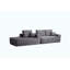 Canapé modulaire 104 po avec méridienne en forme de L et poches latérales, conception modulaire moderne, assise profonde, canapé rembourré pour le salon / chambre à coucher, sans assemblage requis (tissu moelleux), gris, orienté vers la gauche-20804874-20804877