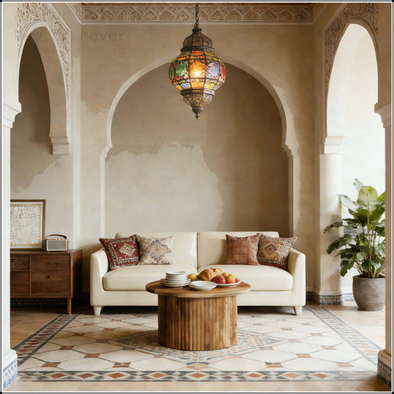 Round Modern Coffee Table with Spacious Surface
