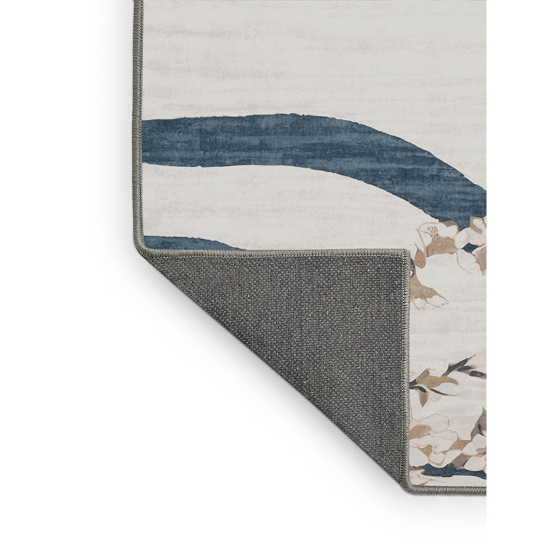 Tapis gris soyeux et moelleux, Carré 5 pi