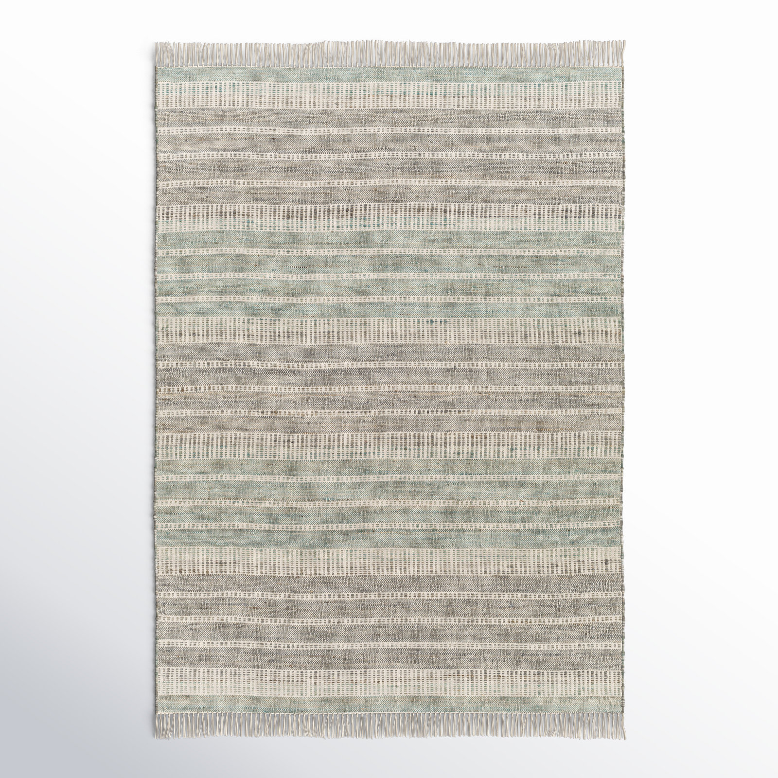 Haiya Hand-Woven Striped Jute Rug, Rectangle 2' x 3'