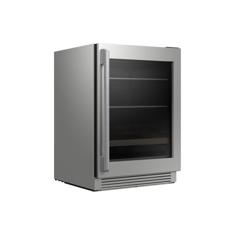 24" Undercounter Beverage Refrigerator Dual Zone, Panel Ready, Reversible