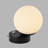 Capri 6-in Integrated LED ETL Certified Black Table Lamp with Glass Shade and Touch Sensor Dimming