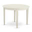 L'ensemble 3 pièces de table et chaises de cuisine comprend une table de salle à manger ronde et 2 chaises de salle à manger, 42 x 42 pouces, lin blanc-156456530-156456533
