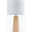 Lampe de table en béton avec abat-jour en lin 1 lumière Hansedt-106898434