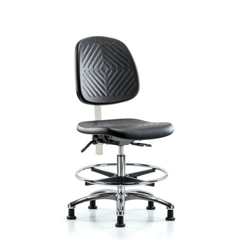 Chaise de dessinateur Shreya, Noir, Patins, No