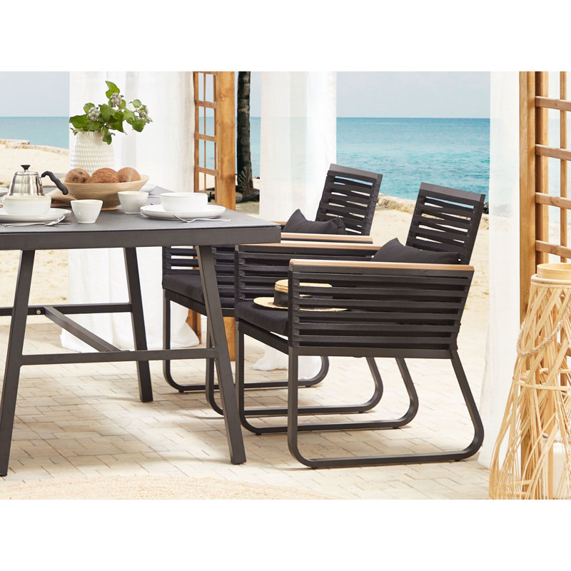 Wanamie Patio Dining Armchair with Cushion
