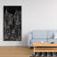 Illustrative city towers - 24"x48" Framed canvas