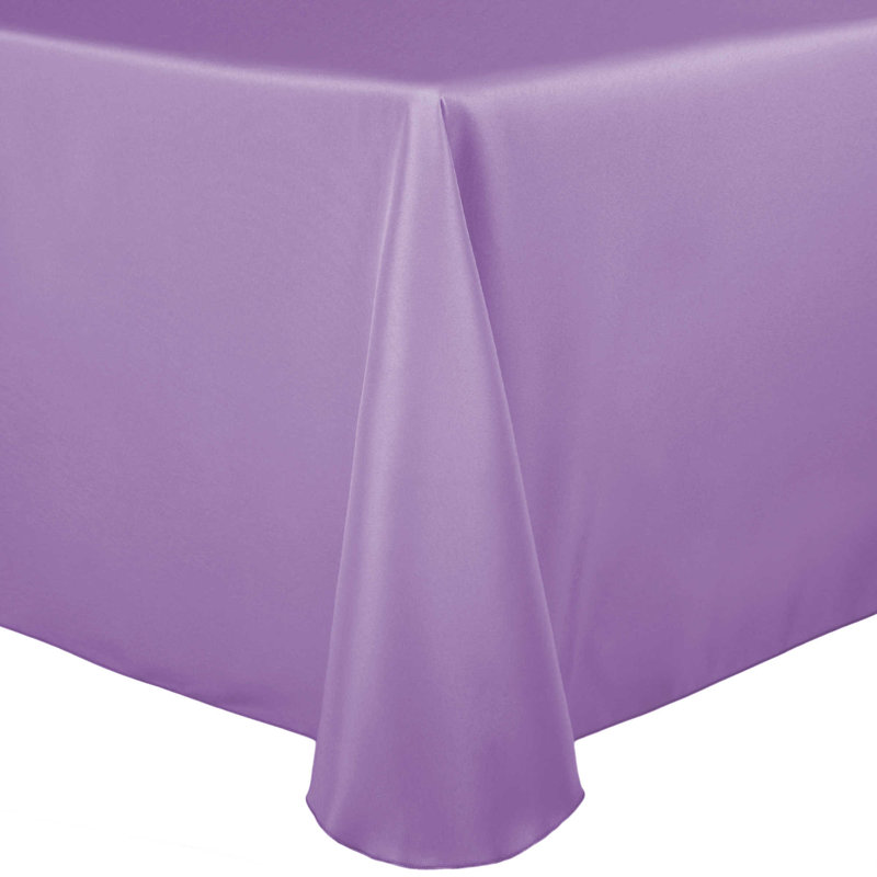Solid Color Round Tablecloth, 1, 120" x 72", Lilac