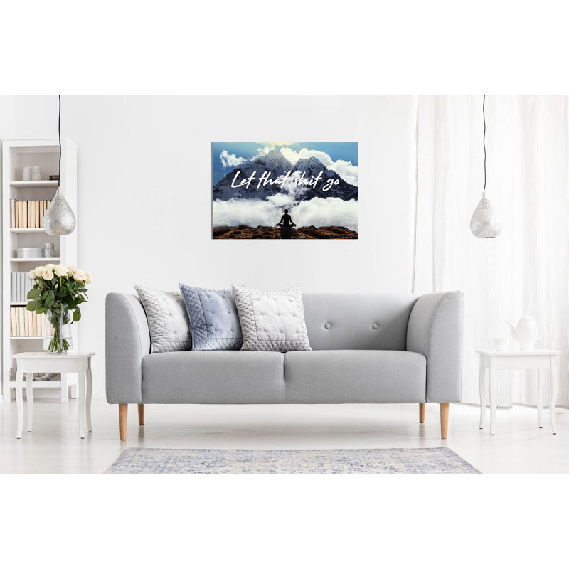 Let That Shit Go Healing Meditation - Wrapped Canvas Print, 41cm H x 61cm W