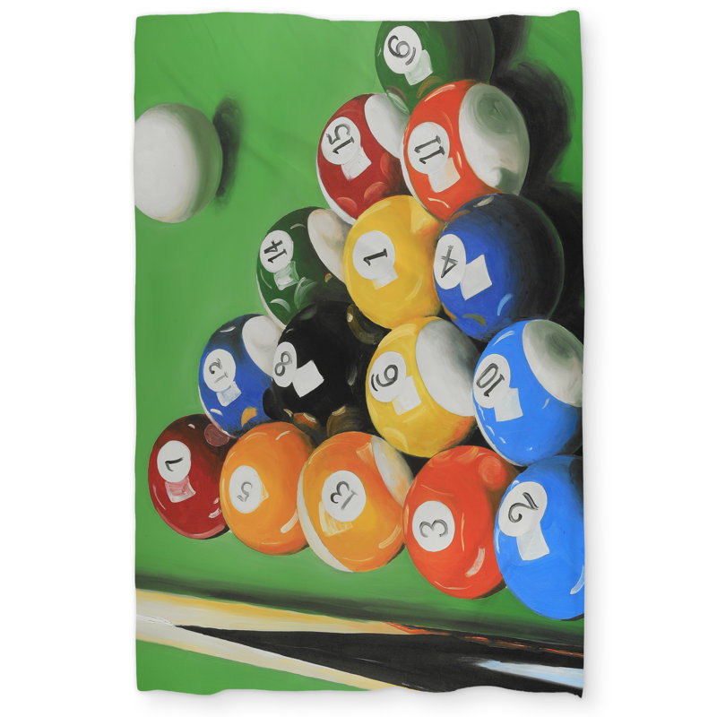 Pool Table with Ball Formation Duvet Cover | Man Cave Decor