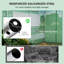 Outsunny 6 x 3 x 2m Polytunnel Greenhouse, 3 Roll-up Doors, Walk-in, Green