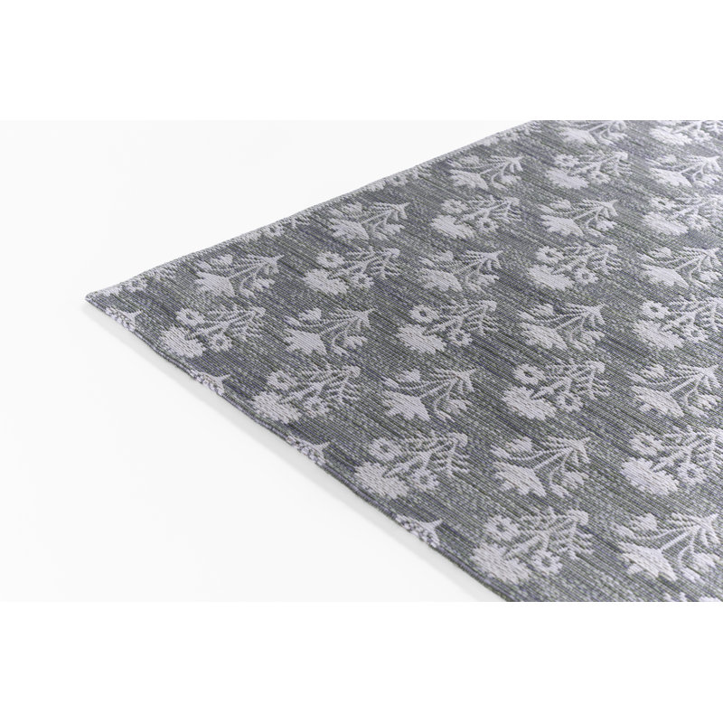 Tapis bleu en mélange de laine à motif floral 9 pi 10 po x 13 pi 2 po Dougall, 9'10" X 13'2"
