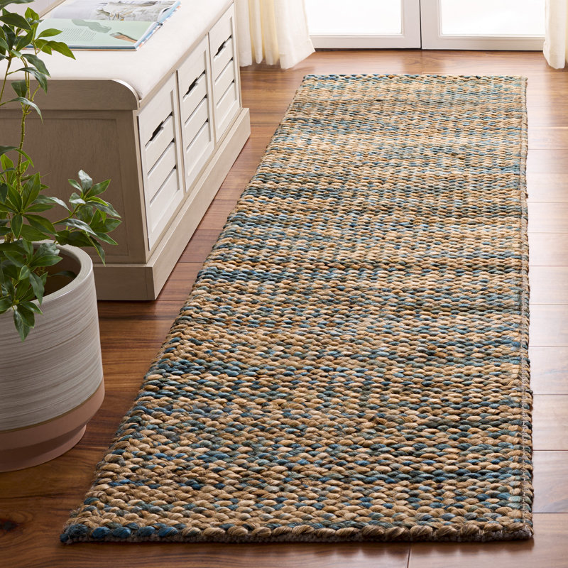 Natural Fiber Couture 111 Hand Woven 80% Jute; 20% Cotton Abstract Rug, Runner 2'3" x 8'