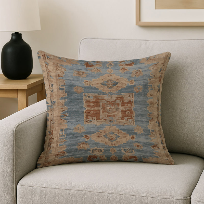 Coussin décoratif intérieur et extérieur Modern, Carré 18 po, Gris oriental 10