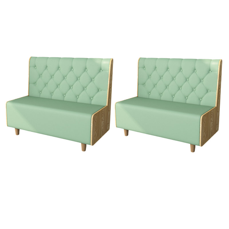 Banc rembourré en similicuir Modern Modern, Vert