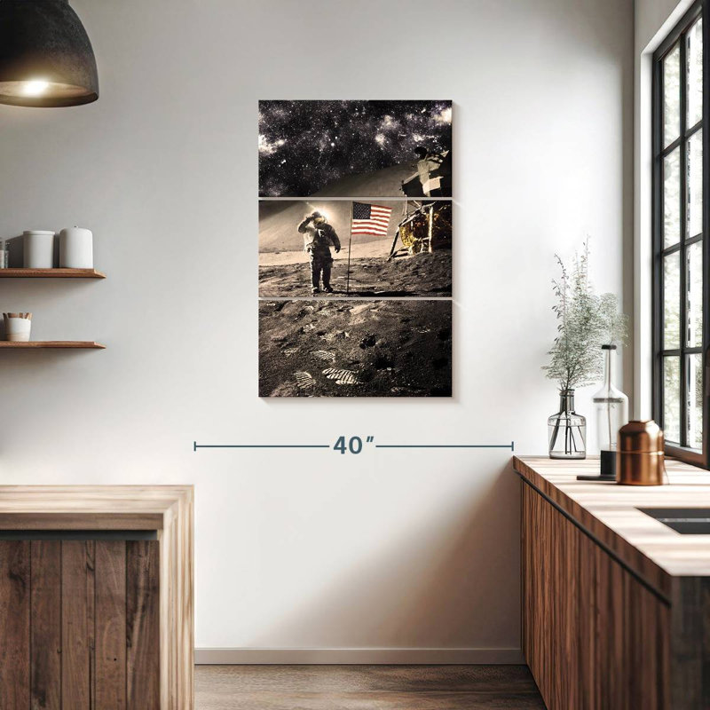 Lelar Moon Landing, 38" H x 24" W