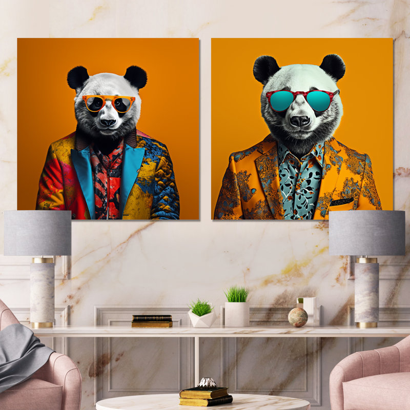 Fashion Panda In suit I - Panda, H 16 po x l 32 po