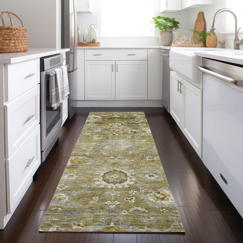 Tapis brun intérieur / extérieur lavable à la machine Chantille ACN1107, Tapis de couloir 2 pi 3 po x 7 pi 6 po