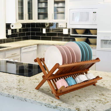 Zulay Kitchen Foldable Bamboo Dish Drying Rack - 2-Tier, 1 - Kroger