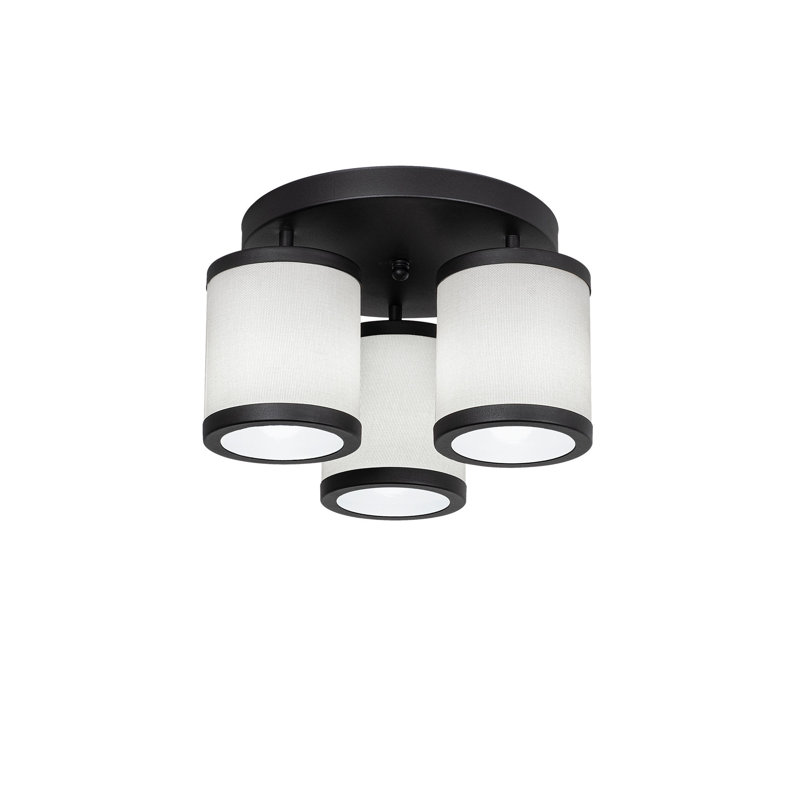 Luminaire suspendu cylindrique à 3 lumières