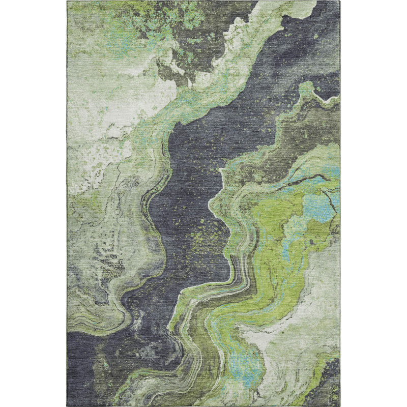 Premium Machine Washable Jakiyra AMF1907 Abstract Rug, Rectangle 10' x 14'