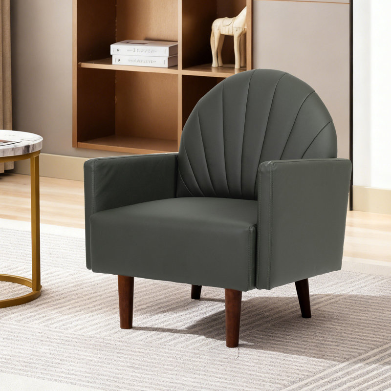 Un fauteuil d'appoint contemporain, Vert foncé