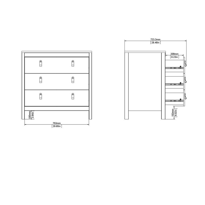 Mercury Row® Mchone 3 - Drawer Dresser & Reviews - Wayfair Canada