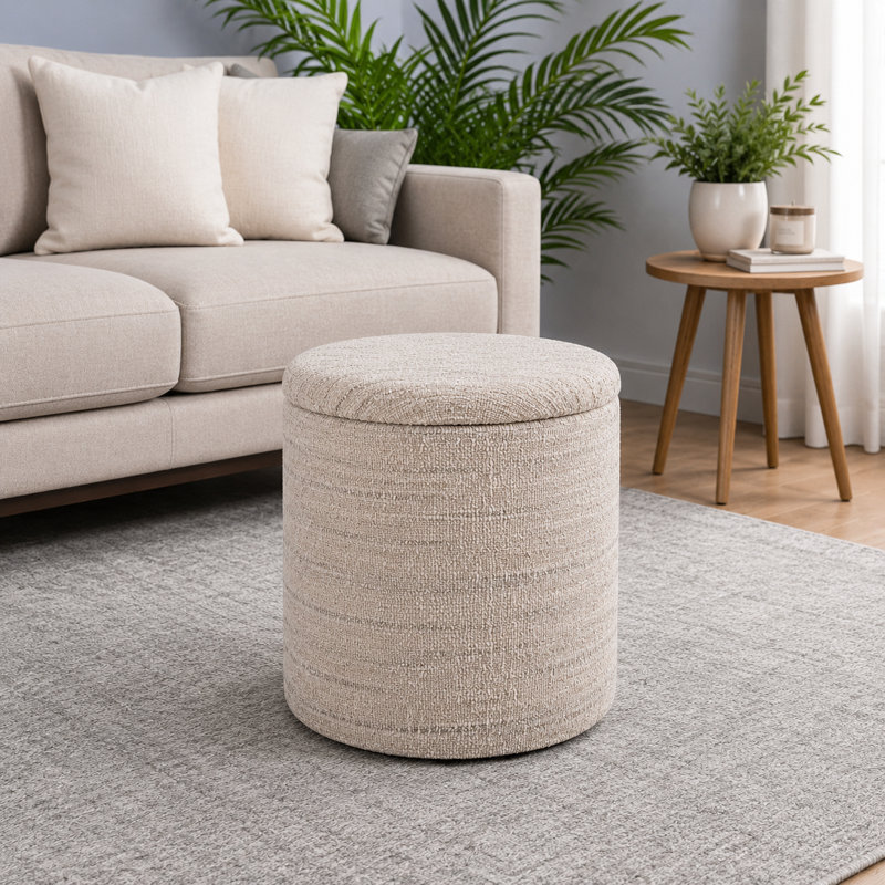 Claunch 40cm Wide No Pattern Footstool Ottoman