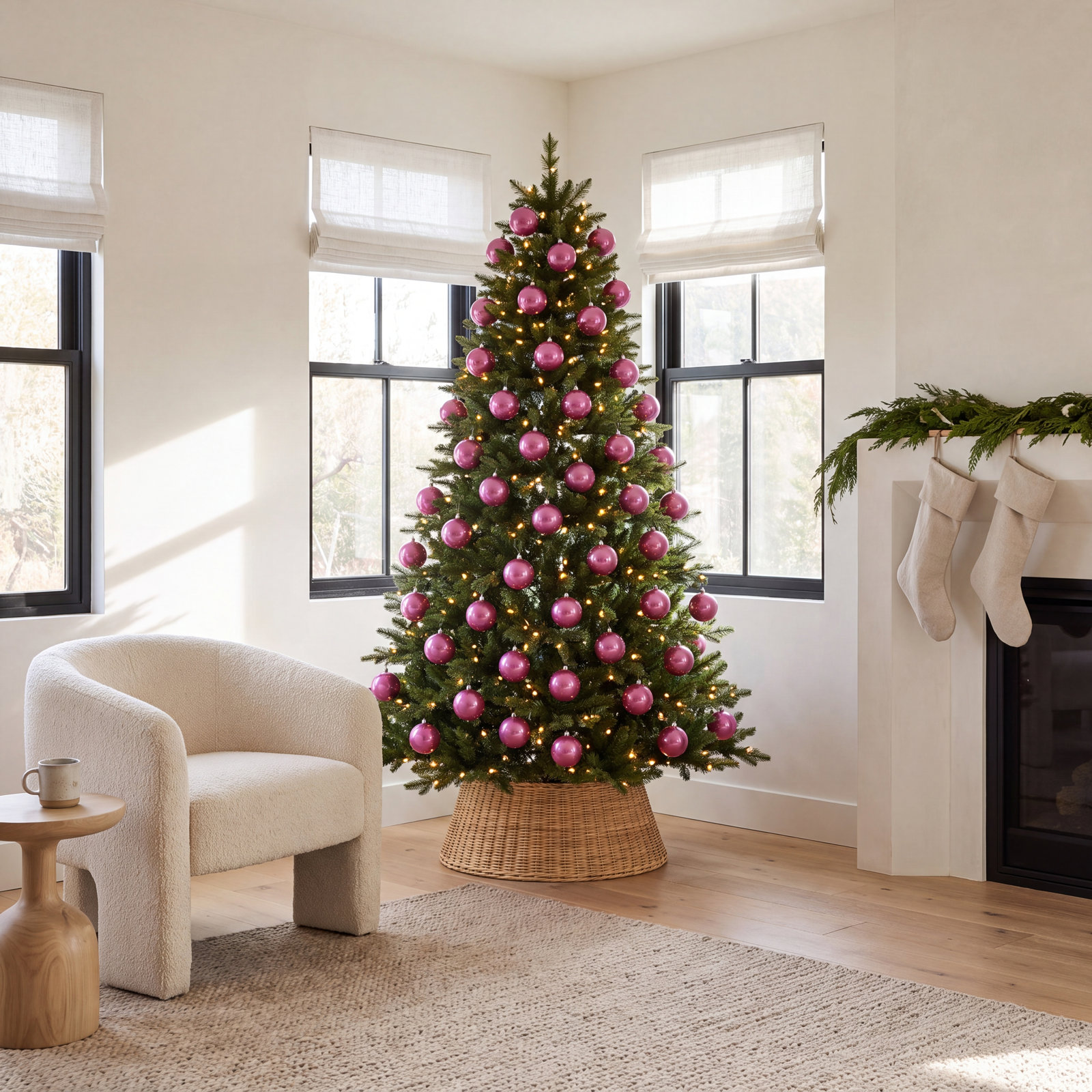 Shatterproof Bauble, 2.75" H x 2.75" W x 2.75" D, Matte Mauve