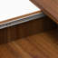 Table de salle à manger extensible de 55,11 po à 70,86 po avec pieds rayés pour le salon et la cuisine (noyer)-1781547339-1781547340