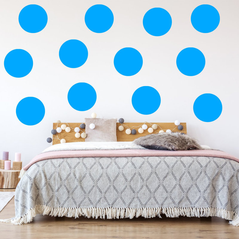 Dimas Abstract Non-Wall Damaging Wall Decal, Sky Blue