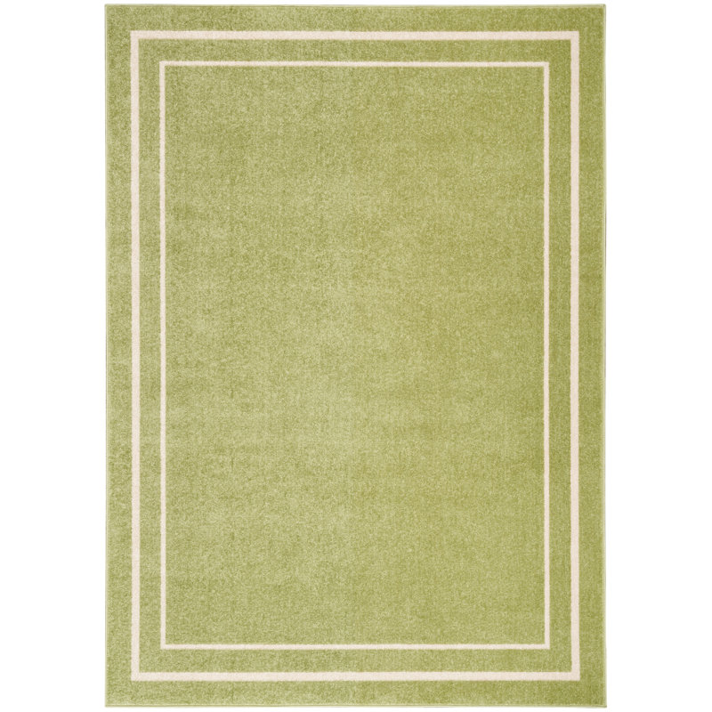 Tapis intérieur / extérieur vert Nourison Essentials Ivory, Rectangle 4pi x 6 pi