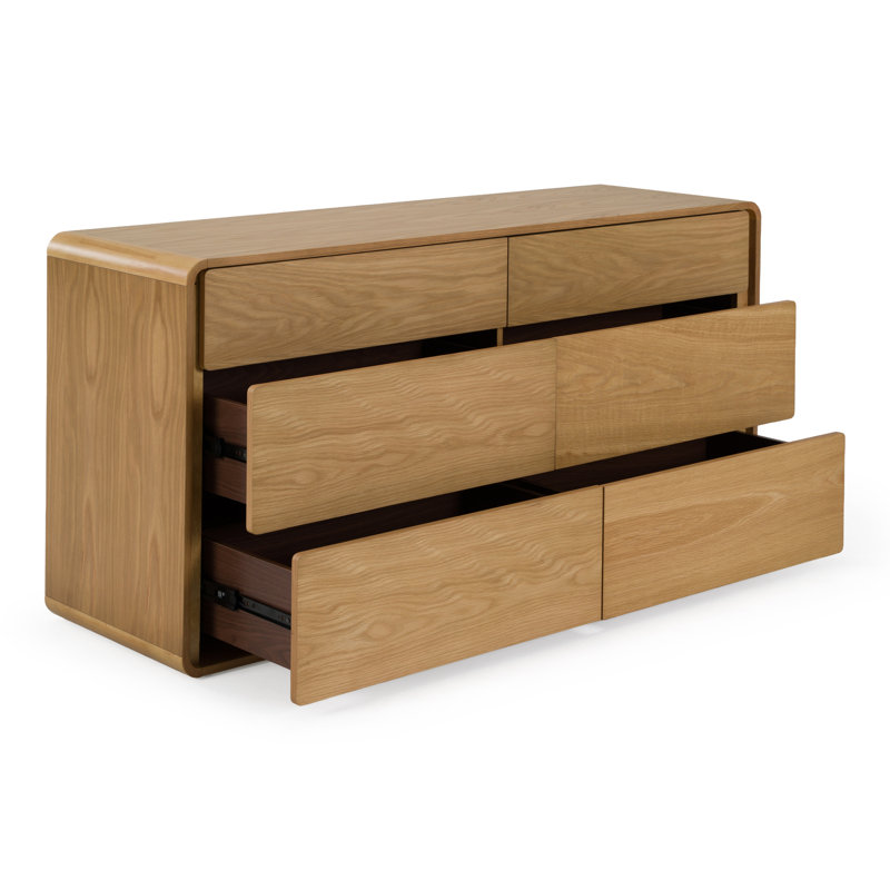 Commode double 6 tiroirs Berkeley, Chêne