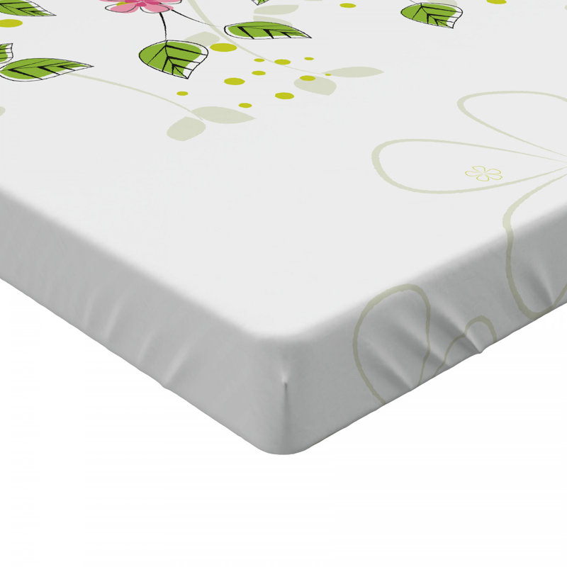 Microfiber Floral Fitted Sheet, Full Fitted Sheet